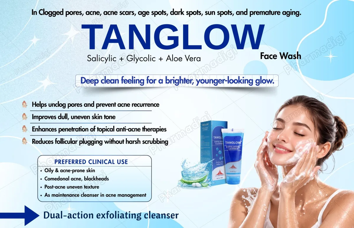 Tanglow Face Wash product sheet
