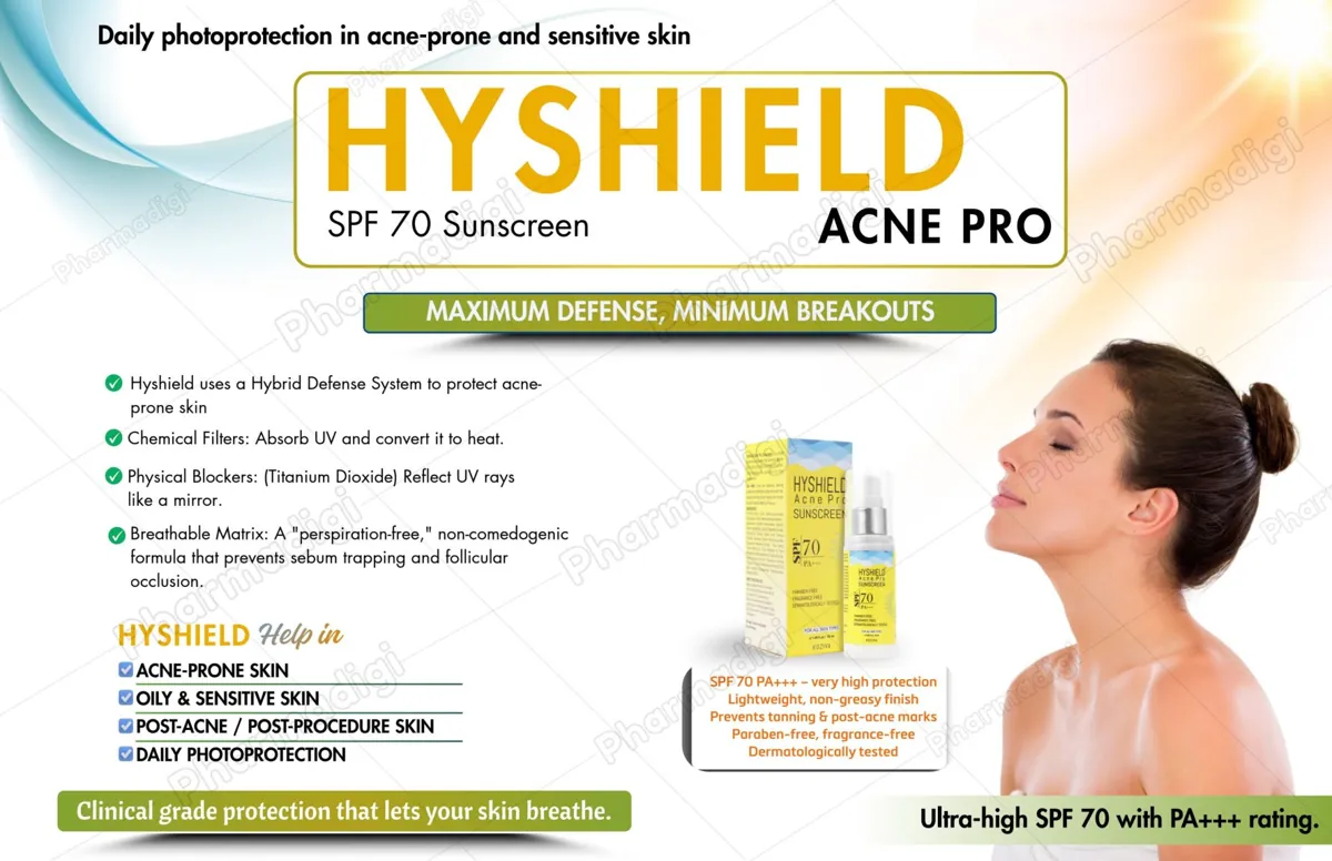Hyshield SPF 70 Sunscreen product sheet